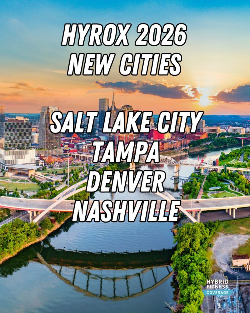 HYROX 2026 new cities announced for North America including Salt Lake City, Tampa, Denver, and Nashville
