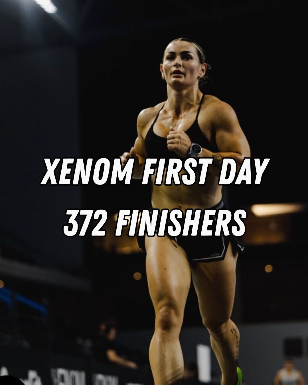 Athlete competing during Day 1 of the inaugural XENOM fitness competition in Frisco, Texas where 372 athletes finished across Individual and Pairs divisions.
