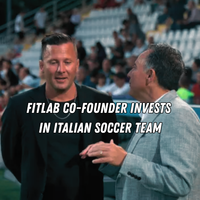 FitLab co-founder Mike Melby stands on the sideline at Cesena FC’s stadium in Italy.