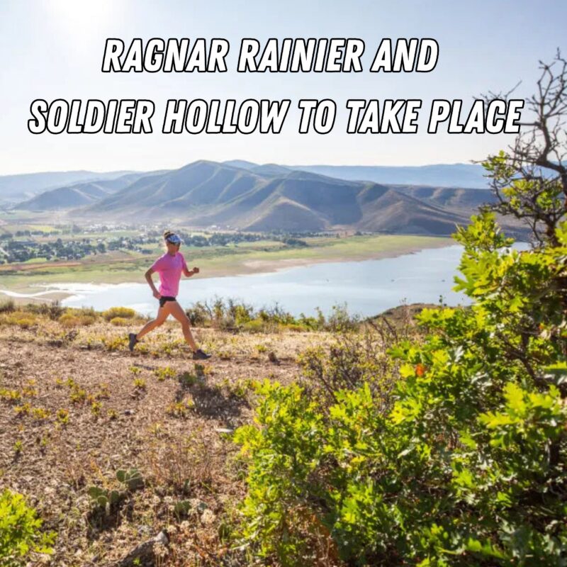 Runner on a mountain trail representing Ragnar Trail Rainier and Ragnar Trail Soldier Hollow, which Tanner Bell says will move forward in August.