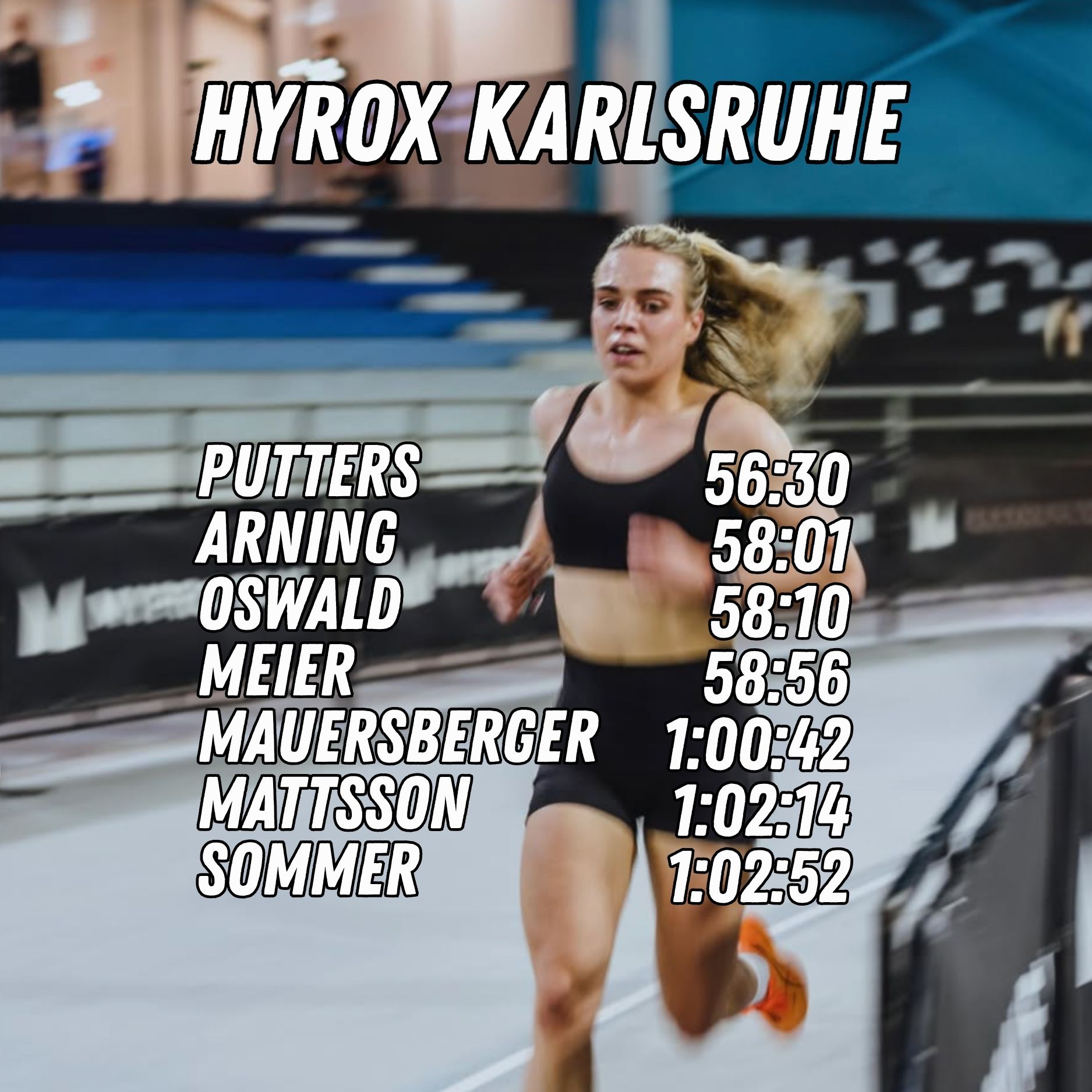 Henrike Mauersberger races at HYROX in a preview of the Pro Women and Pro Men competing at HYROX Karlsruhe 2026.