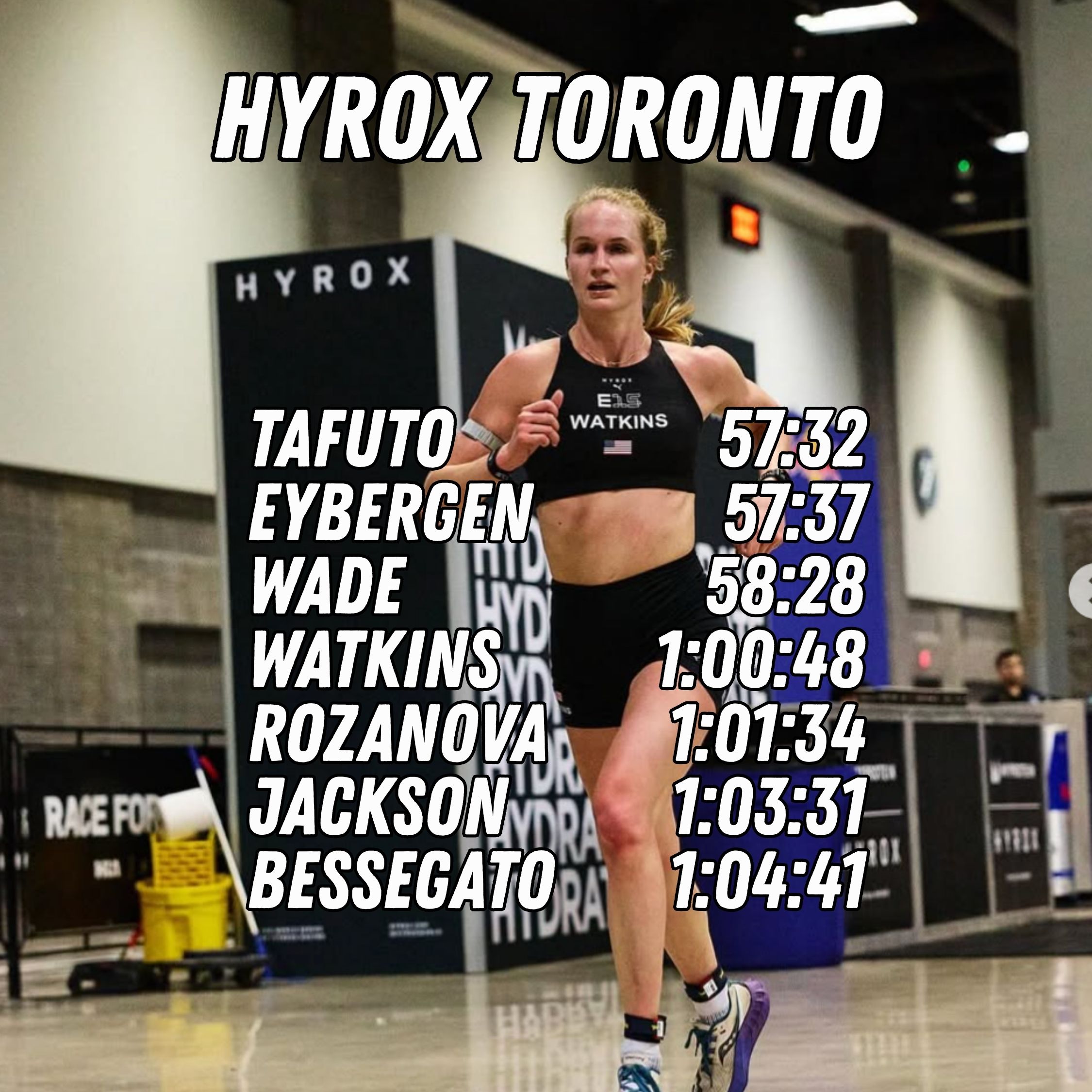 Carolyn Watkins races at HYROX in a preview of the Pro Women and Pro Men competing at HYROX Toronto 2026.