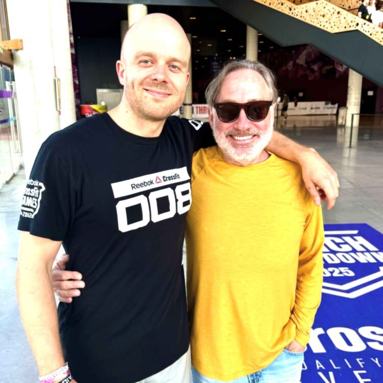 Calum Marsh poses with CrossFit founder Greg Glassman.